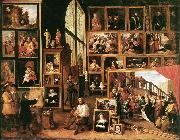 TENIERS, David the Younger The Gallery of Archduke Leopold in Brussels at oil painting